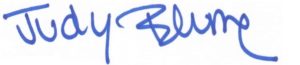Judy Blume signature