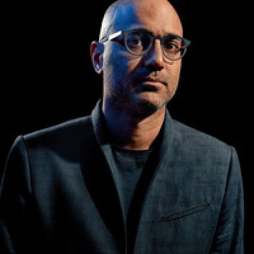 New York, NY - August 7th, 2017: Ayad Akhtar posing for a portrait in New York.